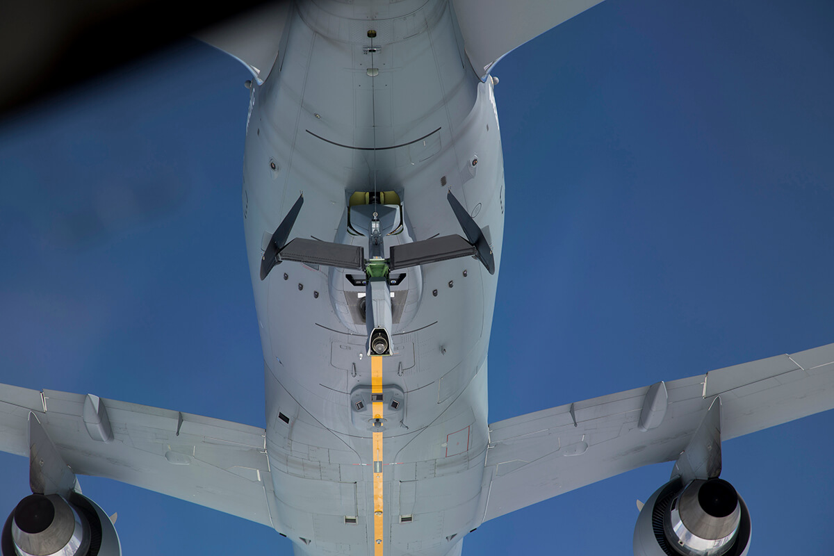 Connecticut-based Oxley, Inc. makes dual-mode LED lighting to help receiver aircraft refuel with a KC-46 during daylight and nighttime.