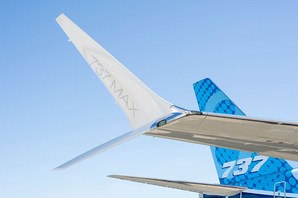 Winglet of a 737 MAX