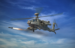 AH-64 attacking