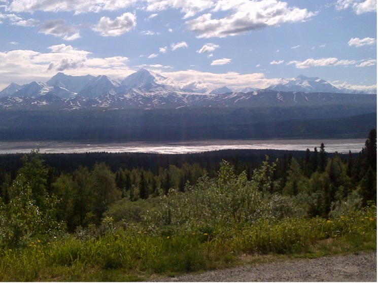   Purser enjoyed the beautiful Alaskan scenery, like this view on the drive from Fairbanks to Delta Junction, while on temporary assignment in Alaska.