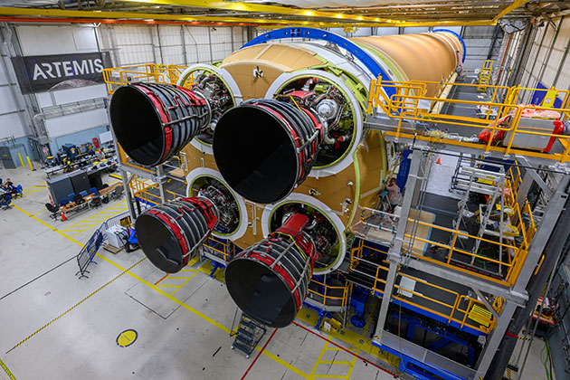 All four RS-25 engines were successfully installed on Core Stage 2