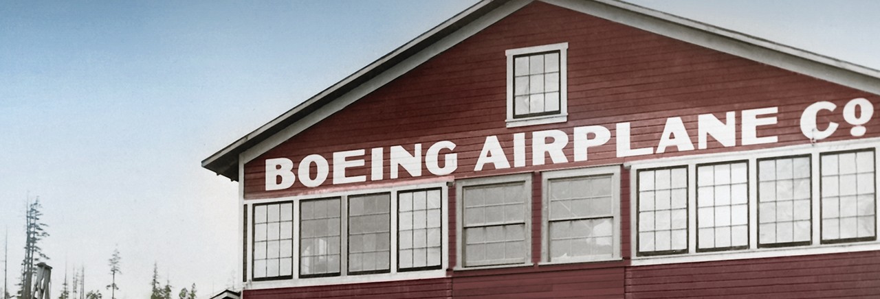 Full color image of Boeing red barn