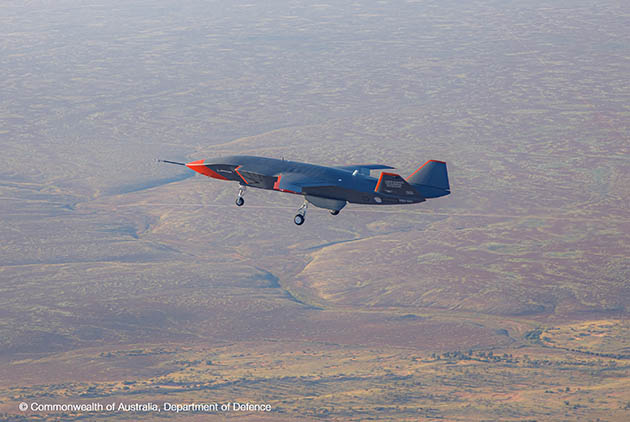The Boeing Australia, Airpower Teaming System – ‘Loyal Wingman’ conducts its maiden flight.