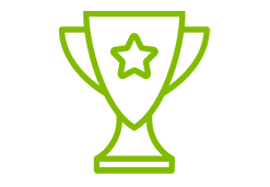 Trophy icon in green