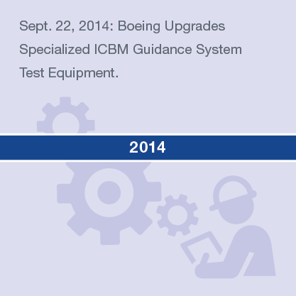 Sept. 22, 2014: Boeing Upgrades Specialized ICBM Guidance System Test Equipment.