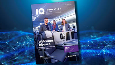 Boeing Innovation Quarterly airplane interior cover
