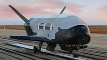 Wallpaper picture of X-37B landing.